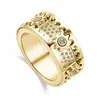 Anillo de descompresión para hombres y mujeres, Anillo de pareja estilo engranaje giratorio, Anillo de la fortuna moderno, Nuevo diseño de anillo de engranaje