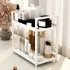 Estante de Almacenamiento de Escritorio de Doble Capa Más Vendido Transfronterizo, Estante de Almacenamiento Multifuncional sin Perforaciones, Estante de Almacenamiento para Perfumes y Cosméticos