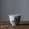 Taza de té de león azul y blanco antiguo rodando hortensia juego de té kung fu para el hogar Taza de té Taza Maestra Taza de reunión de cerámica Taza individual