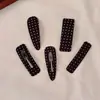 Grampos de cabelo de bolinhas em tecido de alta qualidade, presilhas laterais e acessórios de cabelo para meninas, usados para estilizar franjas e controlar cabelos soltos - atacado