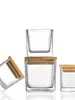 Pote Quadrado de Vidro Transparente, Castiçal de Vidro para Aromaterapia, Decoração Romântica de Mesa, Aquário de Vidro Hidropônico, Pote Quadrado Vazio para Vela