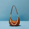 Bolso Diseño Nicho Bolso Sobaco Retro 2025 Primavera y Verano Nuevo Primavera Versátil Un Hombro Cruzado Media Luna Silla de Montar