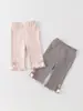 Pantalones Rayados de Verano para Niñas 2026, Leggings Finos Transpirables para Bebés, Pantalones Largos Casuales con Encaje de Pompones para Bebés
