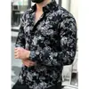 Nueva Camisa de Lujo Ligero de Alta Gama para Hombre 2026, Top Casual Holgado con Estampado de Manga Larga para Hombre, Tallas Plus