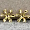 Accesorios hechos a mano DIY pieza de flor de 14 mm 6 pétalos mano aretes pasador accesorios para el cabello paso material hecho a mano A396