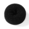 Anillo para el cabello con forma de flor de donut para niñas, accesorio para el cabello negro sencillo de estilo coreano para mujeres