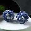 Brincos de Pedra Natural Pulseira Colar Corrente para Celular Contas Bola de Cristal Bola de Flor Acessórios de Joias DIY Cristal Tecido
