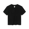 Camiseta de Manga Corta con Cuello Redondo para Mujer de 230g Hecha de 92% Algodón Peinado e Hilo de Spandex, Corte Ajustado, Camiseta de Manga Corta Casual para Mujer