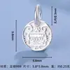 Máscara Facial de Gato Prata Pura 999 Pingente de Raposa Pingente de Abelha Cabaça de Segurança Lingote Pingente de Flor de Pessegueiro Acessórios com Contas DIY