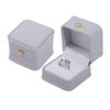 Joyero de PU con forma de corona, caja para anillos, pendientes redondeados, embalaje para joyas, venta al por mayor