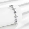 Venda Quente Transfronteiriça Ao Vivo Amazon Popular Europeu e Americano Exquisito Luxo Cristal Simples Zircônia Cheia de Diamante Pulseira Joia de Mão
