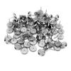 Aretes mayoristas transfronterizos de acero inoxidable con soporte de piedra de disco 6-12 mm en forma de arco, aguja soldada para DIY, accesorios de joyería