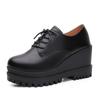 Zapatos de Plataforma de Suela Gruesa para Mujer, Nuevos Zapatos Casuales de Cuero para Primavera y Otoño, Modernos y Versátiles, Zapatos que Aumentan la Altura para Mujeres Bajitas