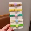 Anillo de Toalla de Color Caramelo para Niños, Diadema con Bola de Cola de Melocotón para Niñas, Anillo para el Cabello para Niñas Pequeñas, Paquete de 5