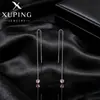 Pendientes Largos con Borla y Gema Artificial Individual Engastada en Garras Xuping, Estilo Dulce Sencillo de Moda, Pendientes Elegantes Estilo Ins