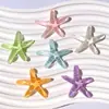 Accesorios de resina de estrellas de mar verdes y rosas, accesorios DIY de pentagrama para Crocs, bolsos, fundas de teléfono y materiales decorativos