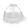 Amazon Hot Flower Cesta Infantil Estilo Europeu Casamento Portátil Dobrável Cesta de Flores Comércio Exterior Leite Flor Branca Pequenas Crianças Cesta de Flores Fornecimento