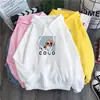 Sudadera con capucha forrada de forro polar para mujer, Otoño Invierno Primavera, Estilo Coreano, Holgada, Top con letras, Conjunto para estudiante pareja, Chaqueta, Venta al por mayor transfronteriza