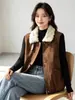 Cárdigan grueso estilo commuter con cuello de pelo para mujer, otoño e invierno 2026, versátil para capas, chaleco grueso talla grande