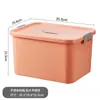 Caja de almacenamiento portátil caja de plástico con tapa para libros bocadillos caja organizadora caja de almacenamiento para ropa juguetes