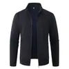 Nueva colección otoño/invierno para exportación: Chamarra suéter de punto jacquard casual para hombre, disponible en tallas grandes, corte holgado y engrosada para abrigar