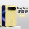 Funda Burom de Silicona Líquida Ripple para Huawei Pura X View, Funda de Teléfono Delgada, Magnética Integrada, Borde Recto Ancho