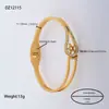 Joyería para Manos Europea y Americana Anillo Geométrico Corte de Línea Árbol de la Vida Diamante de Barro Incrustado Accesorios de Pulsera Pulsera de Acero de Titanio para Mujeres