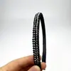 Venta Caliente Diadema de Cristal Lujo Ligero Tres Filas de Cristal Doble Fila de Diamante Diadema Europea y Americana de Pedrería Moda Accesorios para el Cabello de Gama Alta para Mujeres