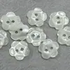 Botones de concha de taro de flor de cinco hojas, botones de alta gama para vestidos y camisas de gasa de seda, botones decorativos para camisas