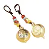 Cuerda carácter Fu metal manija giratoria olla llavero zodiaco girar Hu zodiaco estilo nacional llavero