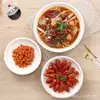 Plato Cerámico Grande con Borde Dorado Profundo Espesado Anti-quemaduras Plato para Sopa Pescado Hervido Maoxuewang Plato Doméstico Plato Redondo Grande