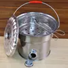 Estufa de Carbón de Acero Inoxidable, Estufa de Calefacción, Parrilla Barbacoa, Fogata Móvil Portátil para Exteriores, Estufa de Leña, Fogata