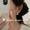 Pendientes de Estilo Sencillo Coreano con Diseño de Nicho de Plata de Ley S925 Elegantes Pendientes de Gota de Agua de Doble Capa para Mujeres de Oficina de Gama Alta