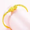 Vietnam Arena Oro Nuevo Producto Cobre Chapado en Oro Moda Moneda de la Suerte Pulsera Pixiu Transmisión en Vivo Suministro Transfronterizo Venta al por Mayor