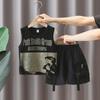 5606 Conjunto sin mangas para niños 2026 Verano Nuevo Estilo Chaleco con Estampado Fresco para Niños Bebé Verano Moderno Estilo Delgado