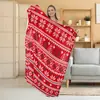 Manta de Franela Personalizada Impresión Digital Navideña Manta para Siesta Manta para Sofá de Sala de Estar Manta Engrosada para Cuatro Estaciones