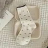 Meias suxinaimin para primavera e outono femininas, meias de cano médio florais delicadas estilo francês, meias empilhadas estilo menina com renda ins