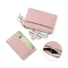 Portatarjeta de Control de Acceso Mate Llavero de PU Portatarjetas Portatarjeta de Identificación Cubierta Protectora de Cuero para Monedas y Tarjetas Anti-Miradas