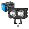 Luz para Motocicleta 12-80V 2 Luces 20W Dos Colores Cañón de Acero Pequeño Foco Externo Faro Luz de Trabajo Modificada