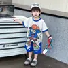 Traje de Verano de Manga Corta para Niños, Ropa de Dibujos Animados para Niño Guapo, Nuevo Conjunto de Verano Delgado de Camiseta y Pantalones Cortos para Bebé 2026