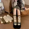 Songmu Songmu "Serie de Ilustraciones de Perros" Calcetines de Media Caña Sin Costuras con Dedos Divididos, Lindos Calcetines de Algodón Holgados Estilo Japonés para Mujer