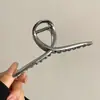 Presilha de Metal Coreana Grande de Alta Qualidade Presilha de Cabelo Retrô Acessório de Cabeça Temperamento Liga Presilha Tubarão Presilha de Cabelo Pérola Atacado