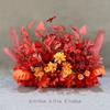 Boda Nueva Boda Auditorio Flecha Maceta Arte Floral Simulación Flor Colgante Camino de Flores Esquina de Flores Rojo Grande Utilería China