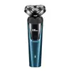 Lingke 8806 set de afeitadora de tres cuchillas tres en uno para hombre, cuchillo eléctrico para barba, lavable, recargable por USB