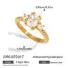 Anel de Luz Jieding Zircônia Aço Titânio Joia de Luxo High-End Anel Não Desbota Joia de Aço Inoxidável Feminino Transfronteiriço