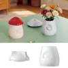 Zongbo Cabeza de Ardilla de Silicona Casa de Hongos Tarro de Almacenamiento Molde de Silicona Velero de Aromaterapia DIY Adorno para Taza de Velas Molde de Yeso