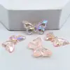Laço Colorido Transparente Galvanizado Cor AB Acessórios de Joias Acrílicos Acessórios para Cabelo DIY Fivela de Sapato Material para Capa de Celular