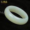Jade blanco más pulsera ancha jade de imitación material exterior pulsera de jade pulsera de jade pulsera de jade suministro en vivo venta al por mayor