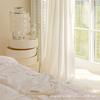 Cortinas de Gasa Estilo Francés, Cortinas Inspiradas en Chanel, Nuevo Modelo 2022 para Dormitorio y Sala de Estar, Cortinas Blancas Transparentes que Dejan Pasar la Luz pero No a las Personas