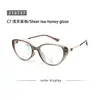 Transfronterizo 210737 Nuevos Gafas de Sol Cat-Eye con Filtro Azul Marco Dorado de Plástico Estilo Coreano Moda Gafas de Marco Grande Populares en Ins Espejo